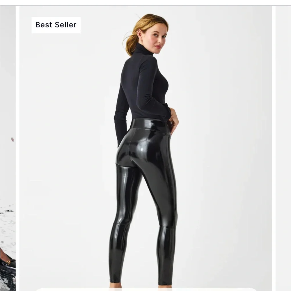 Spanx Faux Patent Leather Leggings - Picture 2 of 3